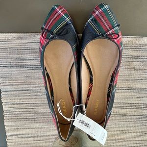 Tartan Plaid Pointed Toe Flats